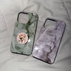Green and Purple Phone Case Set